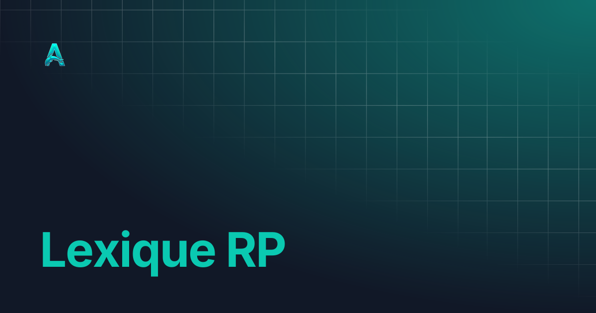 Lexique RP | AlyaRP